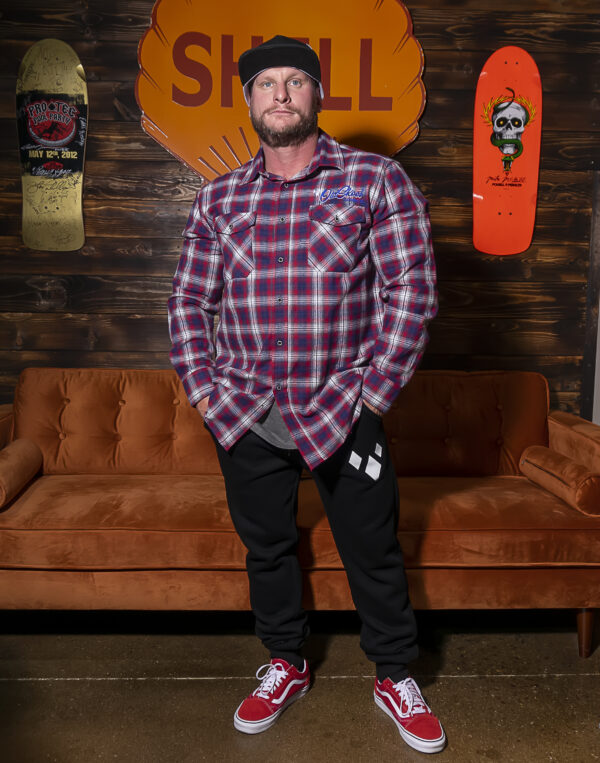 Mens Script Flannel - Image 4